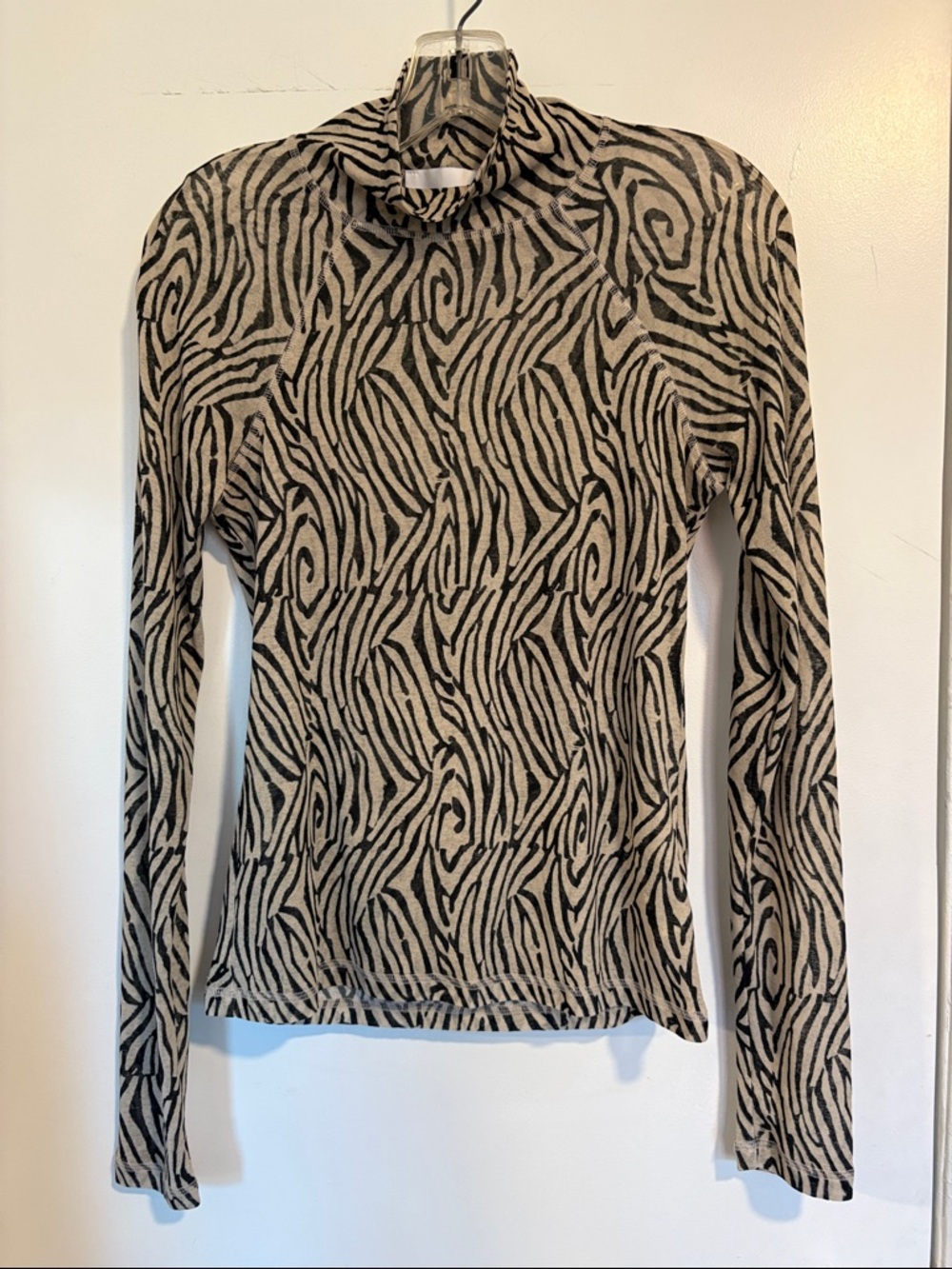 Nanushka Zebra Print Semi-Sheer Top M